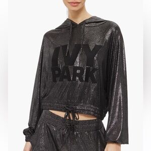 IVY PARK Metallic Black Hoodie
